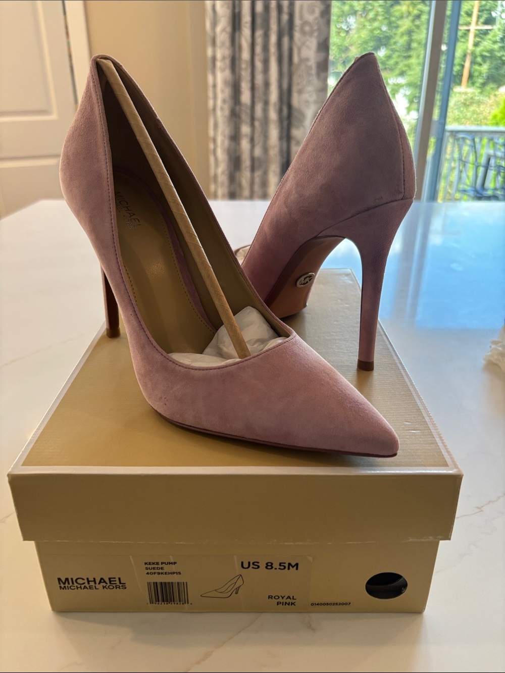 Michael Kors Pink Suede Pointed Toe Stiletto Heels